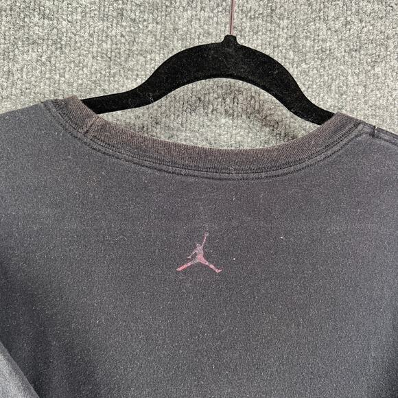 Jordan Shirt Mens XXL 2XL Black Air Swoosh T-shirt Crew Neck Retro - Picture 13 of 13